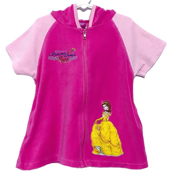 Disney Swim Disney Princess Belle Hooded Swim Beach Terry Cover Up